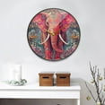 thumbnail image 3 of Coolnut Ethnic Elephant Wall Clock Round Silent Non Ticking Battery Operated Accurate Arabic Numerals Design Clocks for Home Kitchen Living Room Bedroom 9.5inch Home Decor, 3 of 6