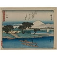 thumbnail image 3 of Andō Hiroshige 14x12 Black Modern Framed Museum Art Print Titled - The Fifty-Three Stations of the Tokaido: Hiratsuka (C. 1840), 3 of 5
