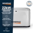 thumbnail image 2 of Generac 22kW Home Standby Generator with 200 amp transfer switch, cellular connectivity, easy to use, whole house power backup, smart outage solution., 2 of 13