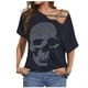 thumbnail image 2 of Tops de Mujer Elegante Casual Fuera Del Hombro Tops Camisas Erógenas Blusa Regular Estampada de Manga Corta Odeerbi ODB161779, 2 of 4