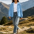 thumbnail image 6 of Ihhxva Softshell Jacket for Women Quick Dry Fit Attached Hood Packable Design Outdoor Windbreaker S-2XL, 6 of 9