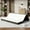 White, variant on 6 inch Tri Folding Mattress Twin Size Portable Memory Foam Mattress with Washable Cover and Non-Slip Bottom for Guest/Travel/Camping/Yoga, 75" x 38" x 6"