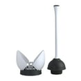 thumbnail image 3 of (4 pack) Clorox Hideaway Toilet Plunger with Caddy, White, 19.5in, 3 of 12