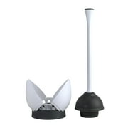 Clorox Hideaway Toilet Plunger with Caddy, White, 19.5in