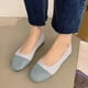 thumbnail image 3 of Zapatos Casuales Planos para las Mujeres Color-Bloque Dedo Redondo Boca Poco Profunda Deslizamiento en Zapatillas de Lienzo Primavera, Zapatos de Lienzo para las Mujeres, 3 of 5