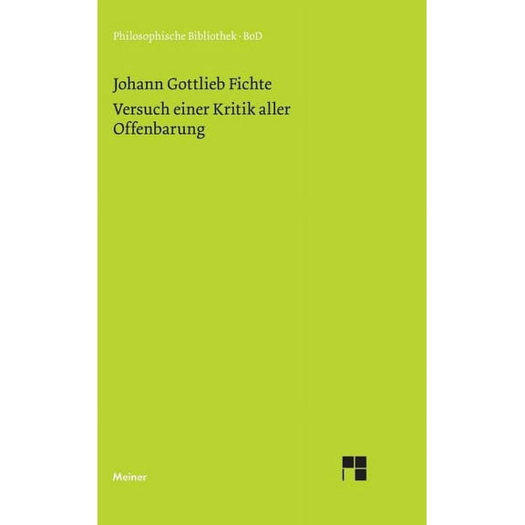 Versuch einer Kritik aller Offenbarung (1792) (Hardcover)