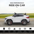 thumbnail image 4 of Aosom 12V Ride On Toy Car for Kids with Remote Control, Mercedes Benz AMG GLC63S Coupe, 2 Speed, with Music, Electric Light, White, 4 of 10