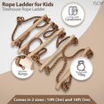 thumbnail image 2 of ISOP Swing Set Rope Ladder for Kids 6 / 10 / 16 ft and Adults - Treehouse Ladder for Children - Exercise Climbing Equipment - Multiple Use Outdoor Ladder, 2 of 8