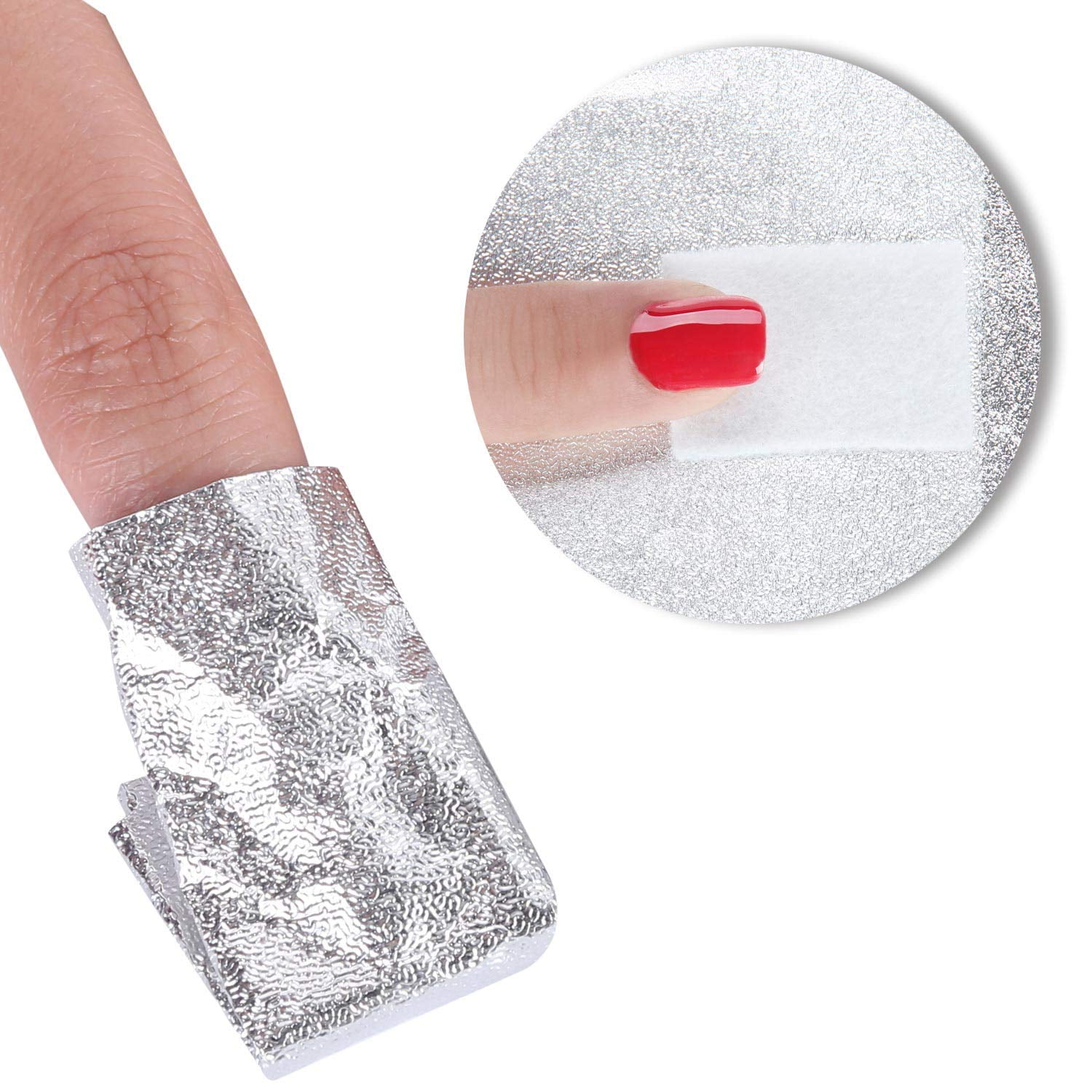 Nail Polish Remover Foil Foil Remover Soak Wrap Gel Paper Wraps, by Off Aluminum Manicure Nail Foils Pad, 100pcs with - Cotton ROBOT-GXG Remover Nail Gel Large Tool Polish