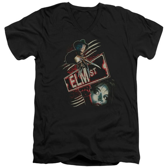 Nightmare On Elm Street - Elm St - Slim Fit V Neck Shirt - XX-Large