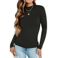 thumbnail image 2 of ADREAMLY Women Long Sleeve Tight Fitted Top Double Lined Turtleneck Tops Winter Base Layer Underwear, 2 of 7