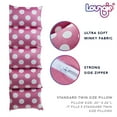 thumbnail image 6 of Loungie Pink Polka Dots Bean Bag Covers - Microfiber | Nap Mat | Requires 5 Standard Twin Size Pillows 88"x26", 6 of 8