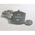 thumbnail image 5 of PAW PRINT DOG CAT MEMORIAL PET OR TEAM ENGRAVED X LARGE THICK SOLID STAINLESS, 5 of 6