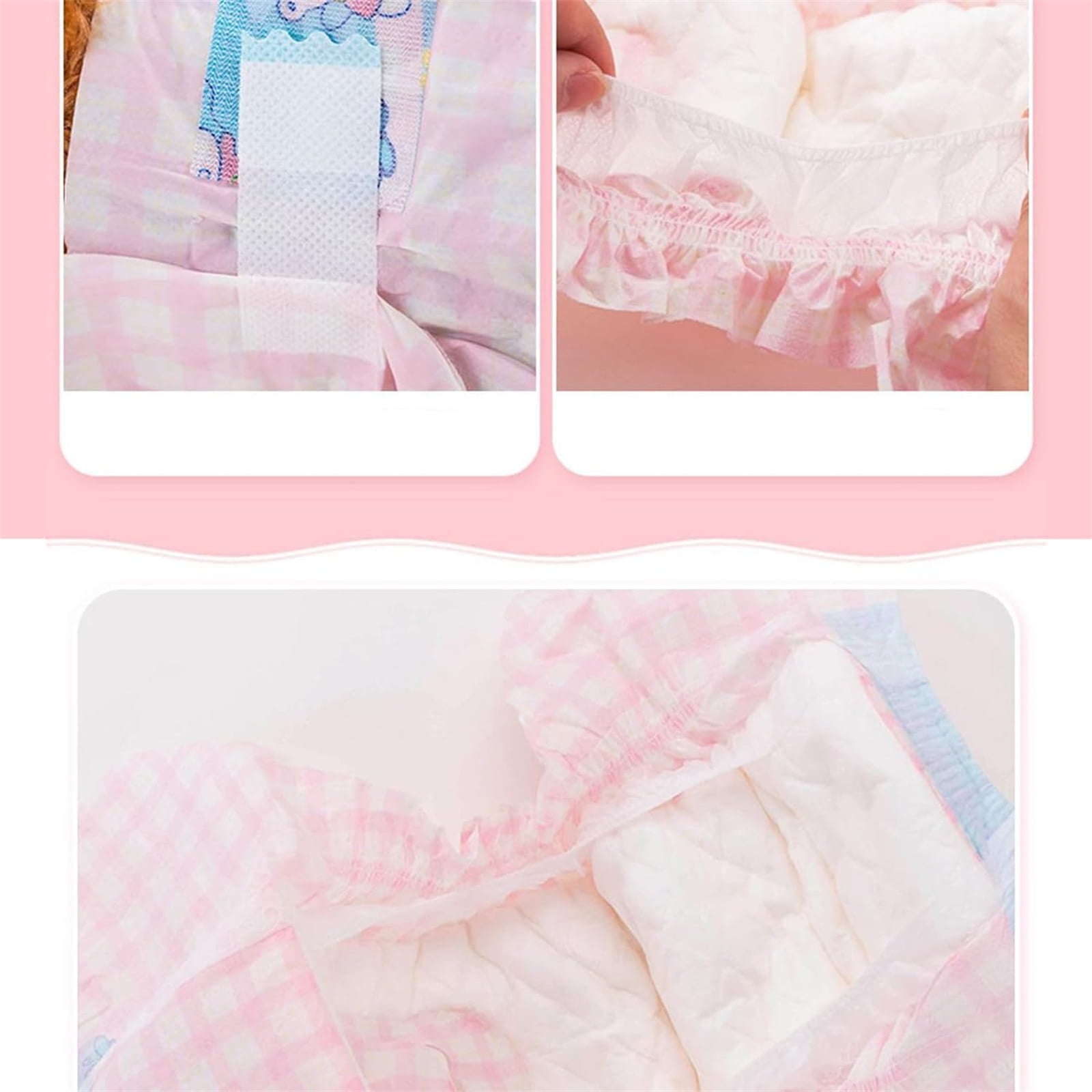 Disposable Rabbit Diapers,Small Pee Pads,with Rabbit Suspenders for Diapers Female,Squirrel Diapers,for Bunny Guinea Pig Kitten Hedgehog Sindoor and Outdoor Activities.(10PCS)