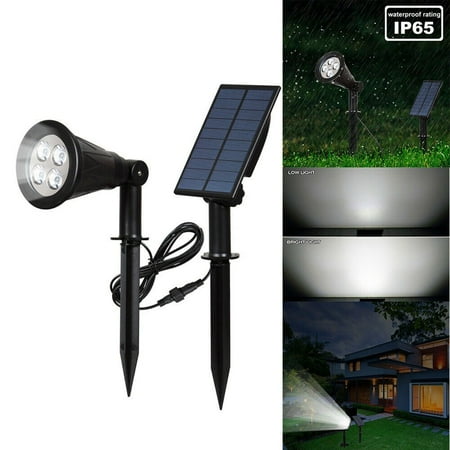 

BAMILL 2 Pack 4 LED Solar Spotlights Wall Outdoor Garden Yard Path Lamp Security Waterproof Solar Spot Lights