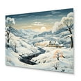 thumbnail image 2 of Designart "Countryside Snowy Simplicity Winter III" Landscapes Metal Art Print, 2 of 5