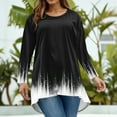 thumbnail image 5 of Abcomgle Womens Plus Size Summer Tops 4x-5x Sexy Crew Neck Tshirts Striped Colorblock Graphic Tees Long Sleeve Shirts Dressy Casual Blouses,2XL, 5 of 5