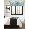 thumbnail image 3 of Kitchen Valances for Window, Underwater Life Octopus Coral Light Filtering Rod Pocket Valance Curtain, Ocean Seaweed Fish Seahorse Short Curtains Window Topper for Bedroom 60x18in, 3 of 9