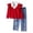 Z11 Red, variant on Gubotare Girls Sweat Suit Sets Spring Fall Little Big Girls T Shirt and Jeans 2pcs Clothing Sets Fall Outfits for Toddler Girls 5T 6T (White,5-6 Years)