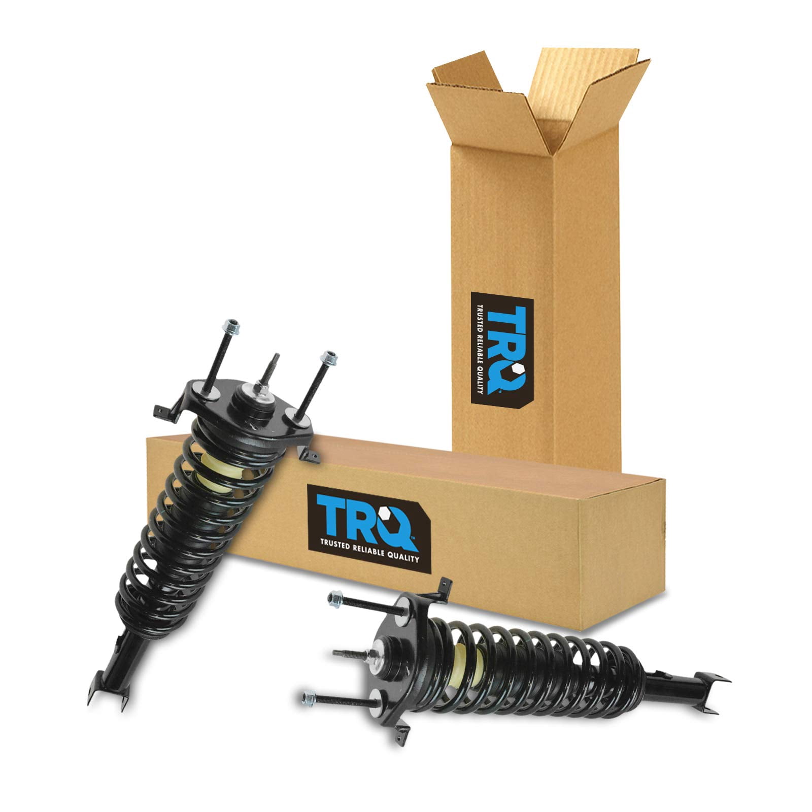 TRQ Front Rear Quick Complete Loaded Strut Spring Assembly Shock Kit