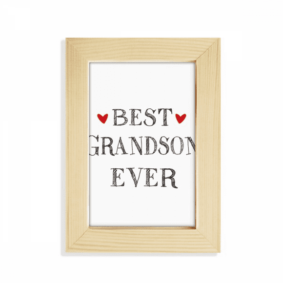 Best grandson ever Quote Relatives Desktop Display Photo Frame Picture Art Painting 5x7 inch