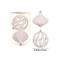 thumbnail image 3 of Velvet Christmas Balls Flocked Christmas Tree Ball Ornaments 2PCS Bulk Plastic Balls Xmas Decorative Hanging Ornaments Christmas Tree Decoration White, 3 of 5