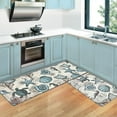 thumbnail image 5 of Ocean Kitchen Rugs Non Slip Set of 2 Waterproof, Coastal Kitchen Mats 2 Piece Kitchen Floor Mat Cushioned, Marine Life Anti Fatigue Runner Standing Floor Comfort Mats, 18'''' x 48''''+18'''' x 30'''', 5 of 6