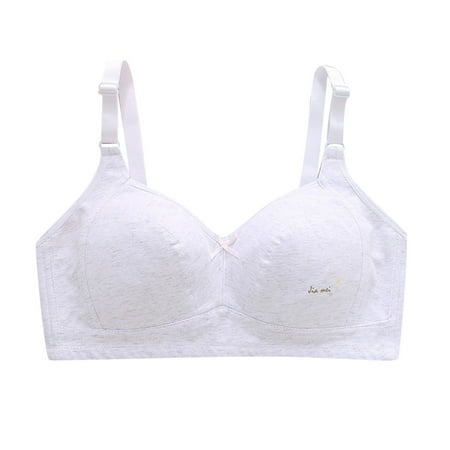 Kureaily Kids Toddler Girls  Sports Bra Cotton Bustier Wide Straps Training Bra Strap Top With Removable Pads For Children Teenagers 80