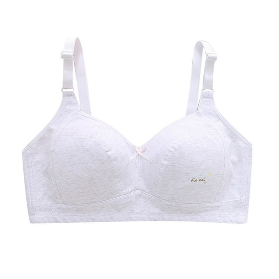 Cathalem Girls Underwear Girls Training Bra Teen Bras Everyday Big Kids Padded Bra Adjustable Straps (Grey,90)