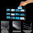 thumbnail image 3 of 2 Pack 12 Pocket Acrylic Business Card Holder Wall Mount Clear Sticker Display Rack Horizontal Multiple Gift Card Rack Display Stand for Home Document Brochures Hanging Organizing Office Table, 3 of 7