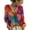 Hot Pink, variant on Womens 3/4 Length Sleeve Tunic Tops V Neck Lace Casual Loose Fit Blouses Boho Fashion Loose Fit Work Blouses