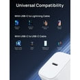 thumbnail image 3 of iPhone Super Fast Charger [Apple MFi Certified] iPad Charger 20W PD USB C Wall Charger 3 FT Fast Charging Cable Compatible with iPhone14/14 Pro Max/13/13Pro/12/12 Pro/11/11Pro/XS,iPad, 3 of 4