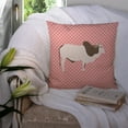 thumbnail image 3 of Malvi Cow Pink Check Fabric Decorative Pillow, 3 of 4