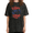 Black-3, variant on UNISHE Women's Coffee Club Retro Line Art Washed Black Tee Crewneck Short Sleeve