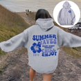 thumbnail image 2 of Pink Puff Print Hoodies for Women Long Sleeve Hooded Sweatshirt Fall Casual Pullover Top, 2 of 5