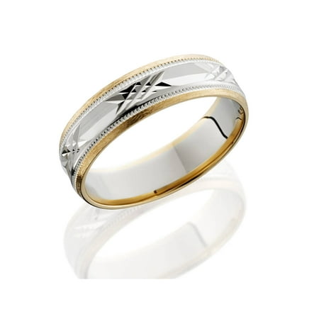 gold ring yellow 6mm 14k tone band mens