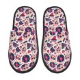 thumbnail image 1 of Fotbe Skull lips record Guitar Pantuflas Peludas para Mujer con Estampado, Zapatillas de Peluche, Zapatos de Invierno para Casa, Uso Interior y Exterior-Large, 1 of 8