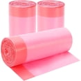 thumbnail image 1 of 3 rollos con pequeñas bolsas de basura, 4 galones grueso con pequeñas bolsas de basura, adecuadas para diferentes contenedores de basura, 60 (Rosa), 1 of 5