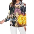 thumbnail image 3 of Fairy Tail Women’s Pajama Top 3D Digital Print Sleepwear Trendy Crewneck Pullovers Long Sleeve Shirts 4XL, 3 of 8