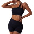 thumbnail image 1 of Qiribati Sujetador deportivo para mujer con tiras irregulares para entrenamiento y correr, bralette de yoga a prueba de golpes, almohadillas extraíbles, 1 of 4
