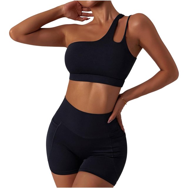 Qiribati Sujetador deportivo para mujer con tiras irregulares para entrenamiento y correr, bralette de yoga a prueba de golpes, almohadillas extraíbles