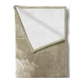thumbnail image 2 of Indie Soft Flannel Fleece Throw Blanket, Life Is Perfect Inspirational Geometric Triangles Cityscape Clouds Earth, Cozy Plush for Indoor and Outdoor Use, 60" x 80", Tan Dark Taupe White, by Ambesonne, 2 of 5