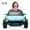 Blue, variant on Licensed Volkswagen Beetle Ride-On Car for Kids, 12V Electric Vehicle, 6-Wheeler Toy Car with Remote Control, LED Headlights, Horn, USB Music Player, Pink