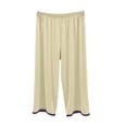 thumbnail image 6 of Bovxnpu Women's Pajama Bottoms Cotton Cropped Straight Leg Elastic Waist Lounge Pant Sleepwear, 6 of 7