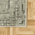 thumbnail image 2 of Modern Area Rug with Non-Slip Backing, Sketchy Drawing Rectangles and Squares Abstract Geometric Themed Scribbles, Quality Carpet for Bedroom and Dorm Room, 2.6' x 5', Pale Sage, by Ambesonne, 2 of 3