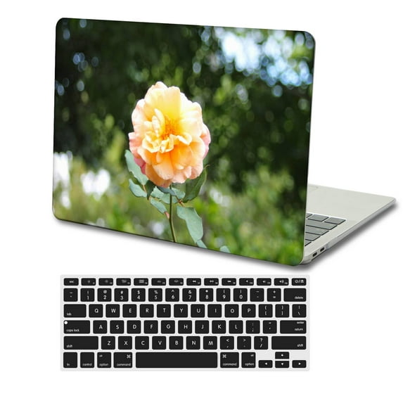 KSK KAISHEK Hard Case Shell Cover Compatible with MacBook Pro 15" with Retina Display No Touch + Black Keyboard Cover 2015/2014/2013/2012 A1398, Rose series 0837