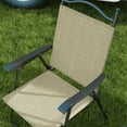 thumbnail image 2 of YYAo Folding Chair Set, Outdoor Lawn Chair Set,4 Piece Folding Patio Camping Chair Set, Sports Chairs for Adults with Armrests, Mesh Fabric Seat for Lawn, Beige, 2 of 11