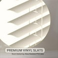 thumbnail image 4 of Premium Vinyl Blind, Room Darkening, Cordless, 54" Wide x 60" Long, Alabaster - Horizontal Window Blinds for Interior, Door Blinds - Camper Blinds,  Slat Size, 4 of 7