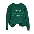 thumbnail image 4 of BLTIBY 2025 St Patricks Day Sweatshirt for Women Fall Spring Lucky Printed Long Sleeve Round Neck Fashion Causal Pullover Tops Green 4 L, 4 of 4