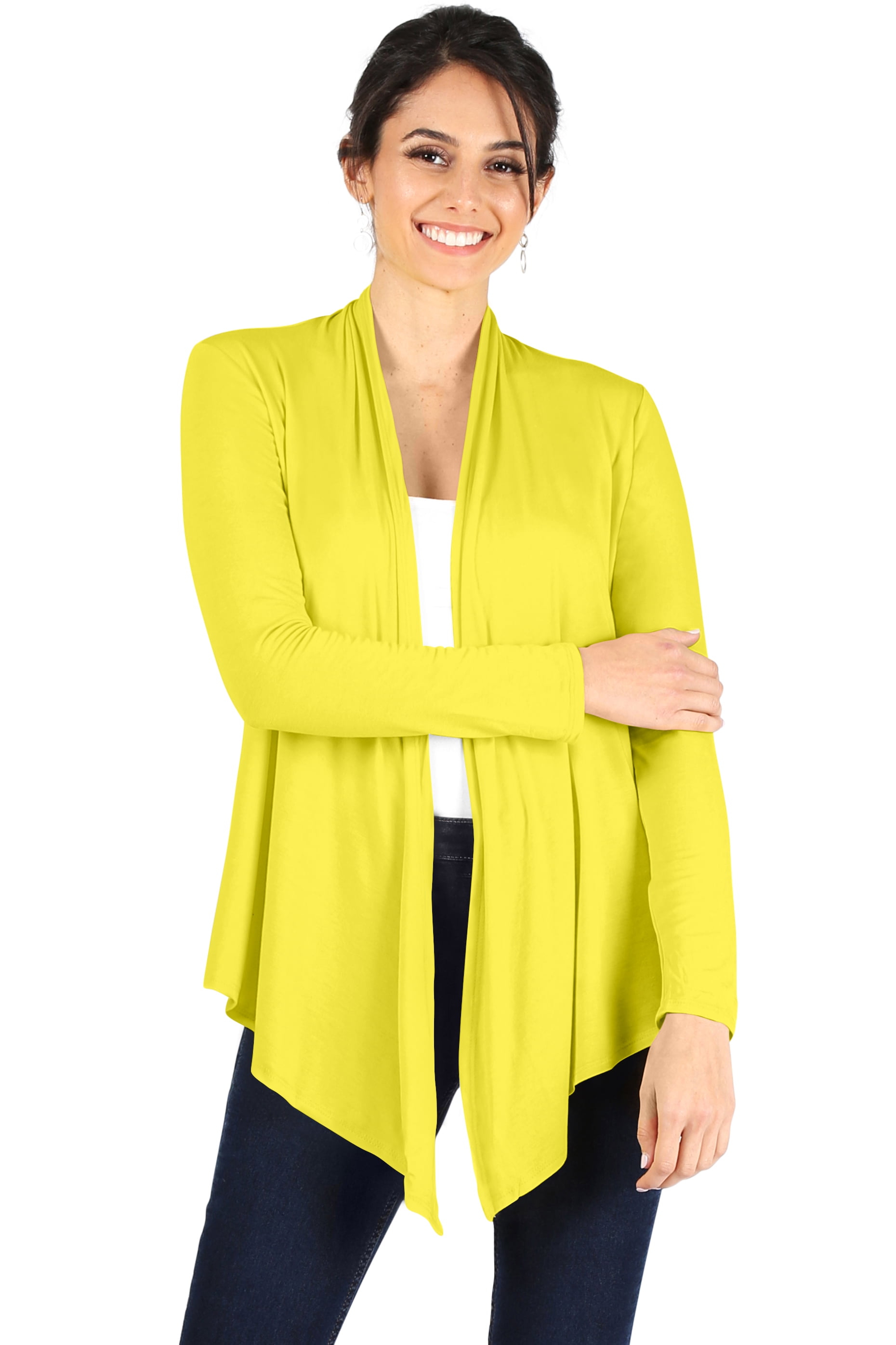 Simlu Open Front Cardigan Reg and Plus Size Lightweight Cardigans for